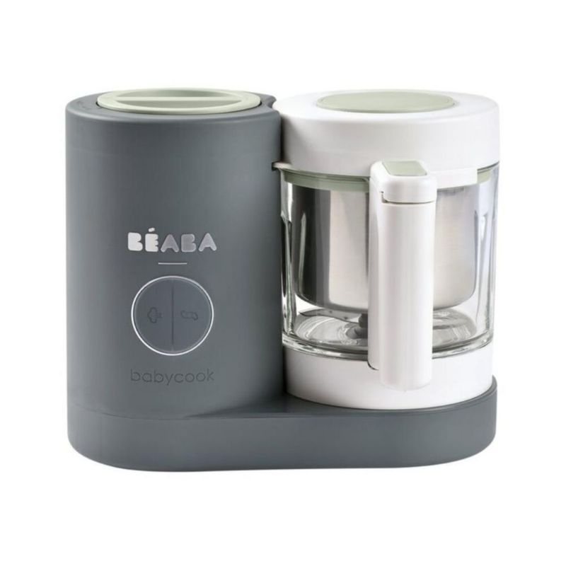 BÉABA Babycook Neo Procesador de Alimentos para Bebé – Vaso de Vidrio y Acero Inoxidable - Gris