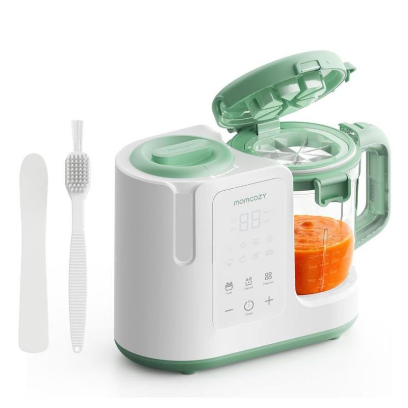 Momcozy AutoMeal Procesador de Alimentos para Bebé - Procesador de Alimentos de Vapor y Mezcla Automática, 15 oz y Diseño de 6 Cuchillas