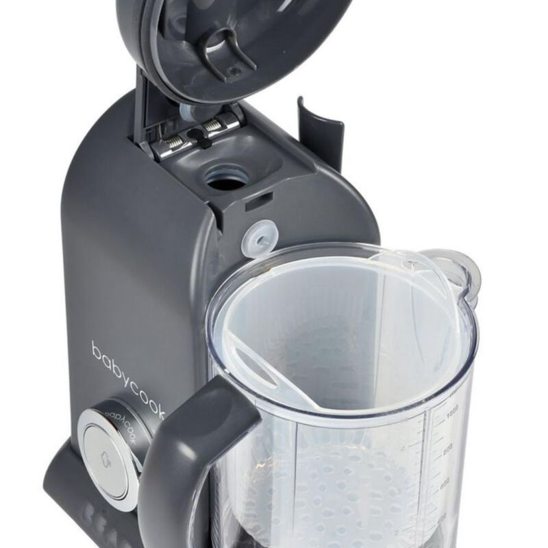 BEABA Babycook Solo 4 en 1 – Procesador y Vaporera de Alimentos para Bebé – Color Carbón