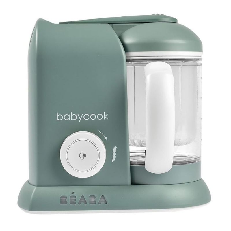 BEABA Babycook Solo 4 en 1 – Procesador y Vaporera de Alimentos para Bebé – Color Eucalipto