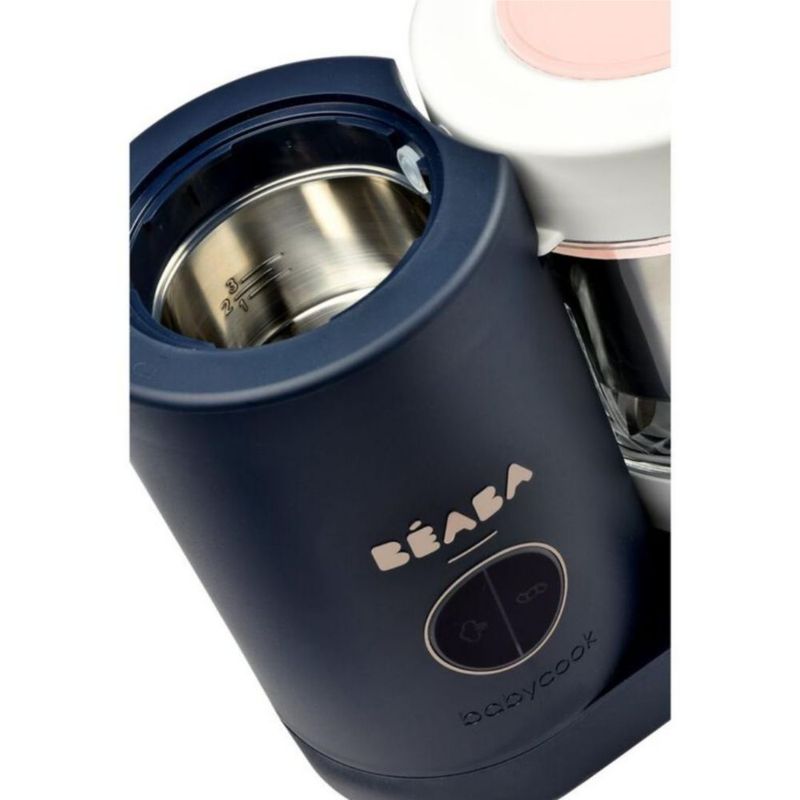BÉABA Babycook Neo Procesador de Alimentos para Bebé – Vaso de Vidrio y Acero Inoxidable - Azul