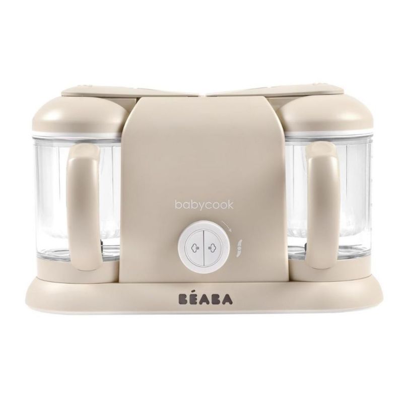 BEABA Babycook Duo Procesador de Alimentos para Bebés - 4 en 1 vaporiza, licua, descongela y calienta – Color Avena