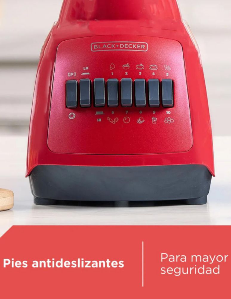LICUADORA B&D MOD. BLBD210-RLA 10V PLÁSTICA ROJA