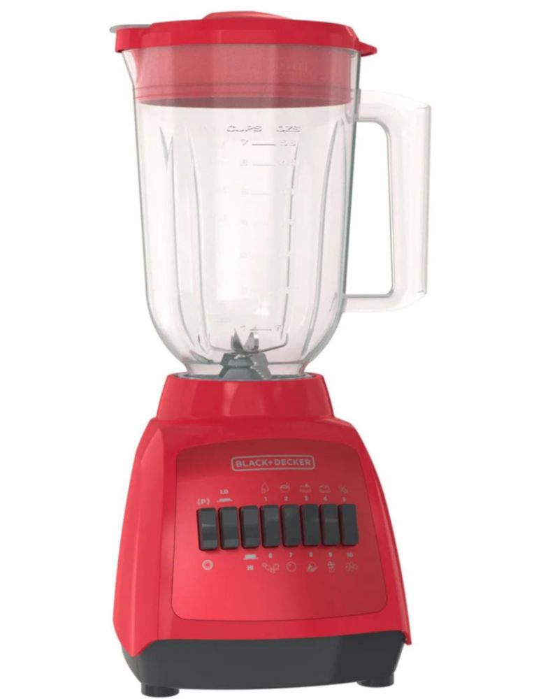 LICUADORA B&D MOD. BLBD210-RLA 10V PLÁSTICA ROJA