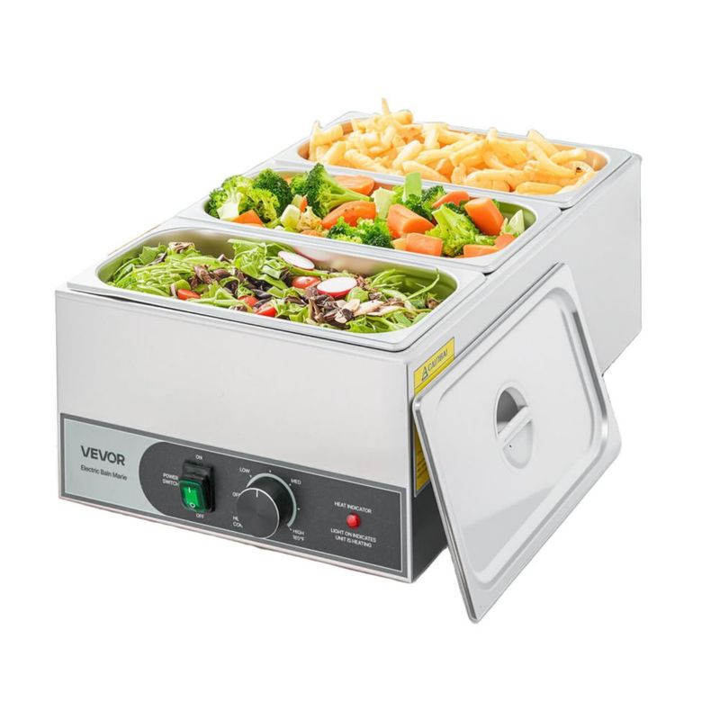 Calentador de alimentos VEVOR Commercial eléctrico acero inoxidable 1200 W