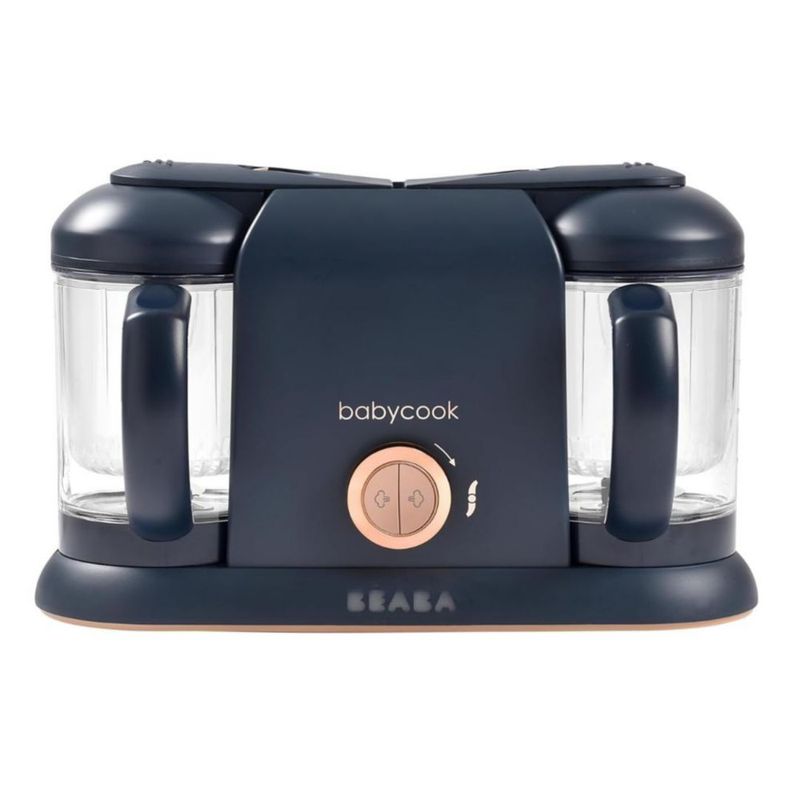 BEABA Babycook Duo Procesador de Alimentos para Bebés - 4 en 1 vaporiza, licua, descongela y calienta – Color Azul
