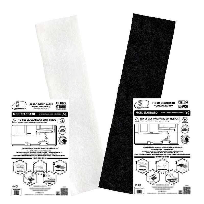 Filtro Standard Combo (Atrapa-Grasa+Atrapa-Olores)