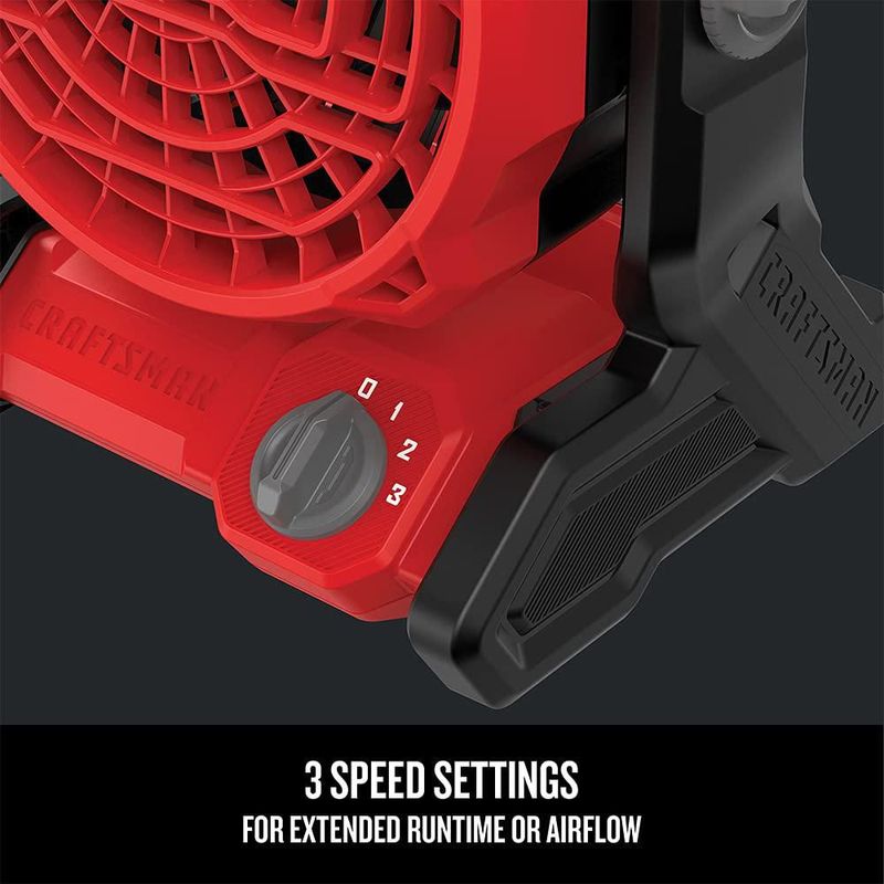 Ventilador inalámbrico CRAFTSMAN 20V MAX* CMCE001B con 3 velocidades rojo