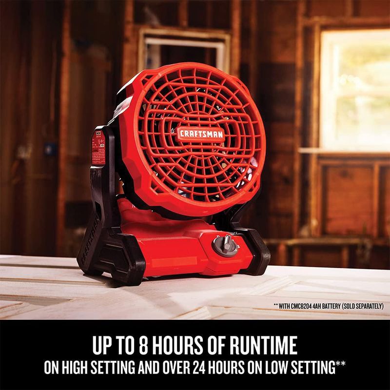 Ventilador inalámbrico CRAFTSMAN 20V MAX* CMCE001B con 3 velocidades rojo