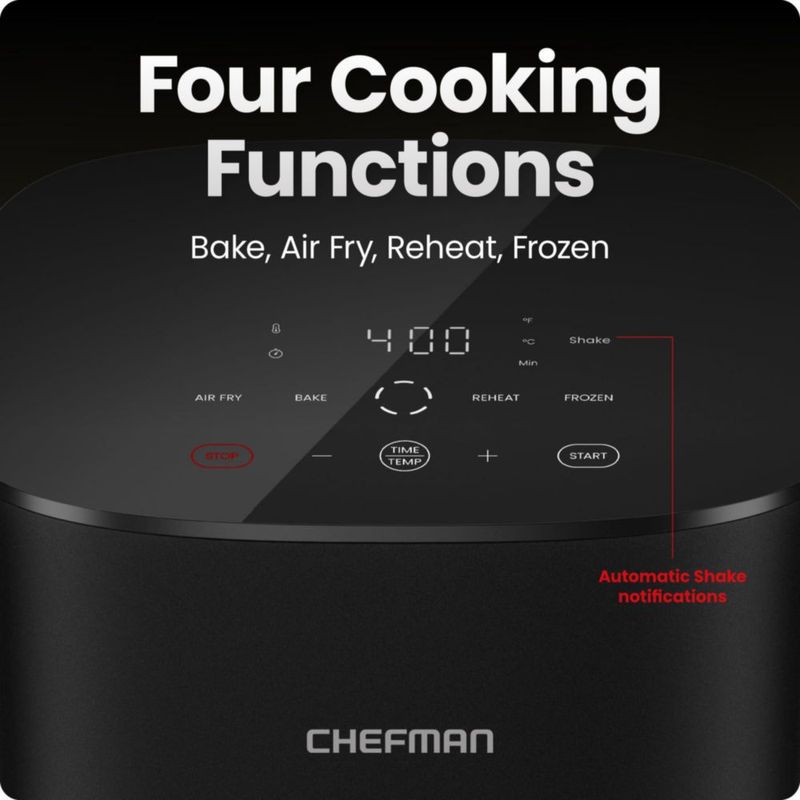 Freidora Chefman TurBox de 5 litros 4 en 1 extra crujiente 1500 W