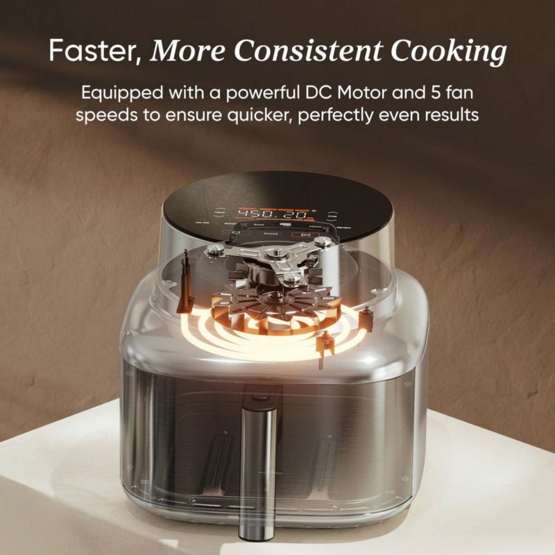 Freidora COSORI Iconic de acero inoxidable 6.5 L Smart 450 °F