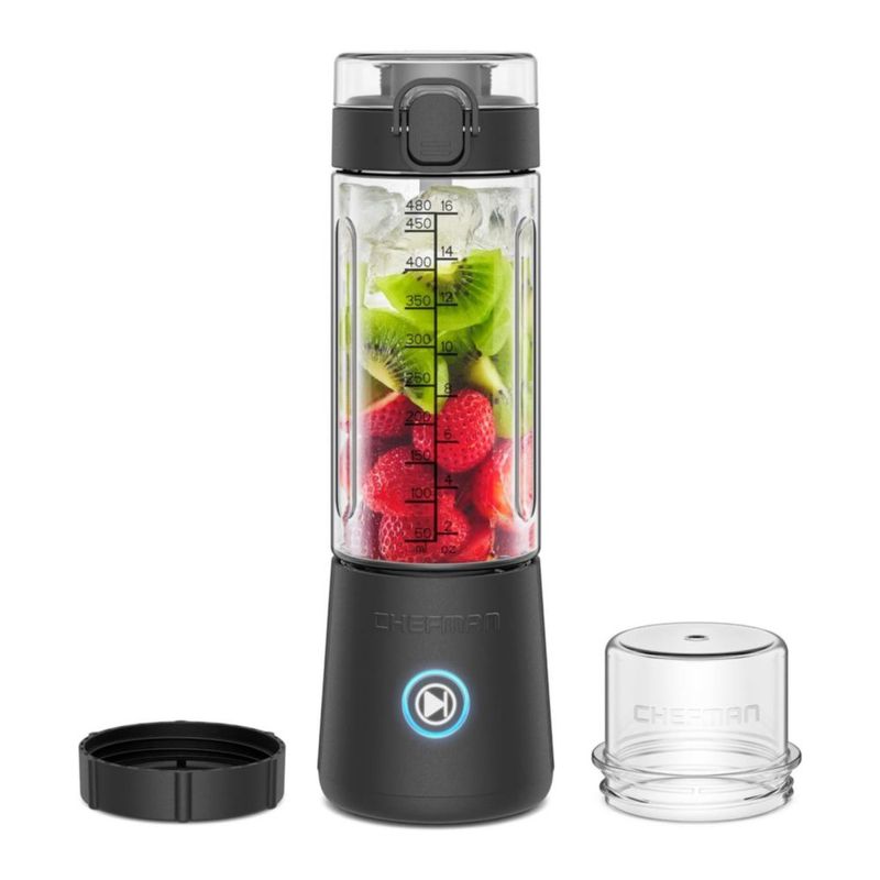 Chefman Licuadora Portátil con Botón de Encendido Luz LED 480 ml