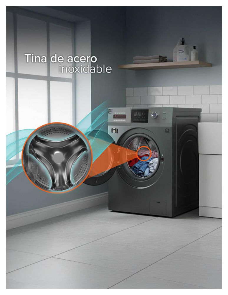 Lavasecadora carga frontal 12 Kg / 8 Kg White Westinghouse