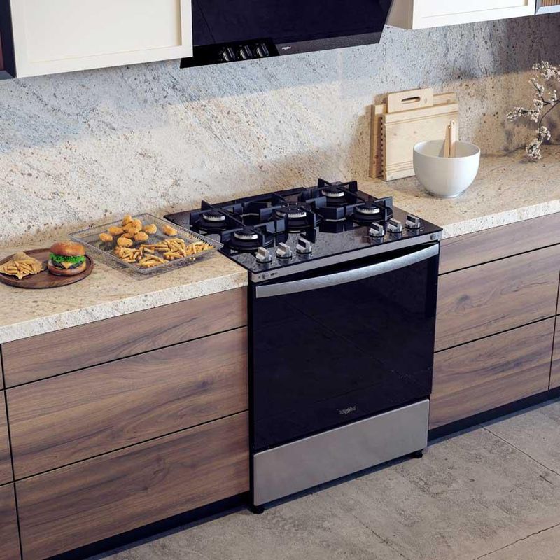 Estufa de Gas WFR7650S Xpert Air Cooking de piso 30" con 5 quemadores - Acero inoxidable