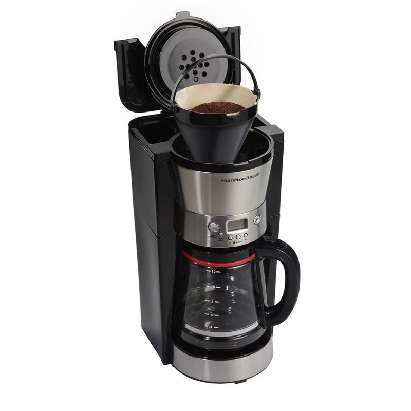 Cafetera hamilton beach 12 tazas programable acero inox