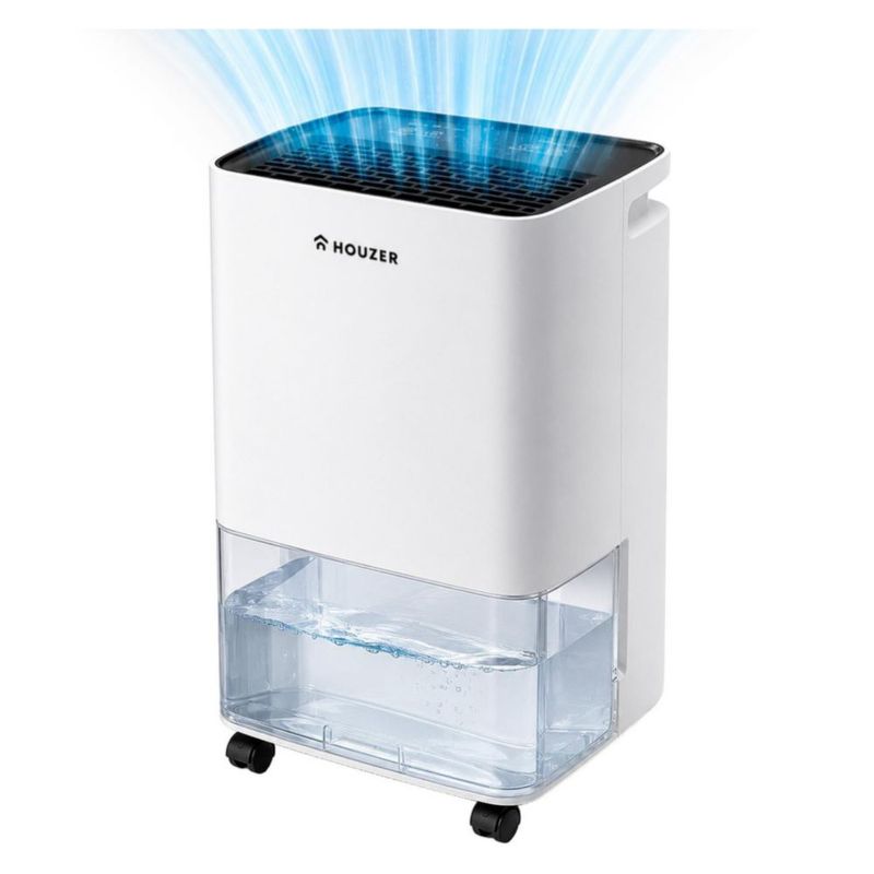 Deshumidificador 6L/dia 120m2 Compresor Silencioso Temporizador 1-24h Drenaje Continuo Pantalla Tactil Tanque 2L Bajo Consumo Portatil Quita Humedad