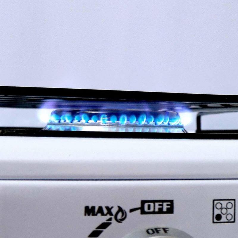 Supra Parrilla de Sobreponer a Gas 5 Quemadores Blanca de 65cm 5Q-B