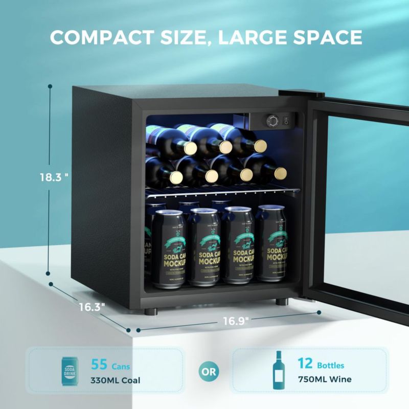 Refrigerador de bebidas EUHOMY 55 latas mininevera 30 litros