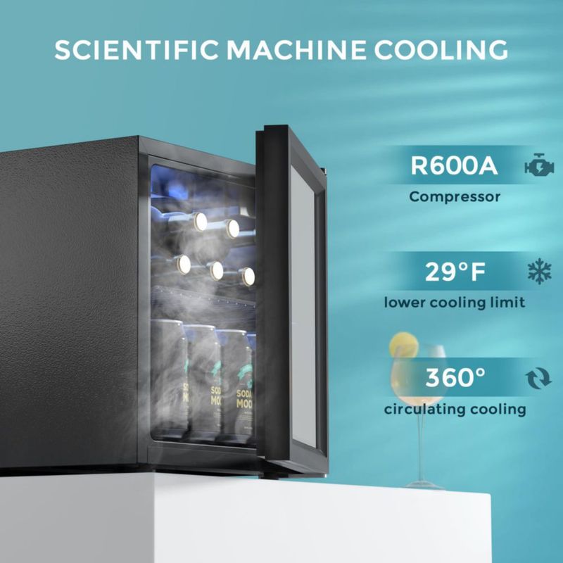 Refrigerador de bebidas EUHOMY 55 latas mininevera 30 litros