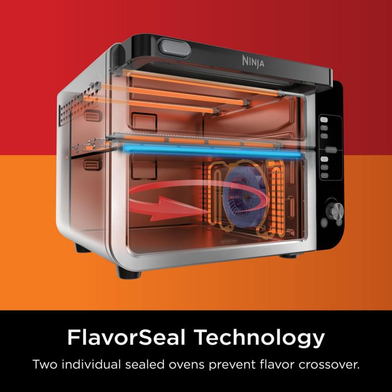 Horno doble Ninja DCT451 12 en 1 Smart con FlexDoor Stainless