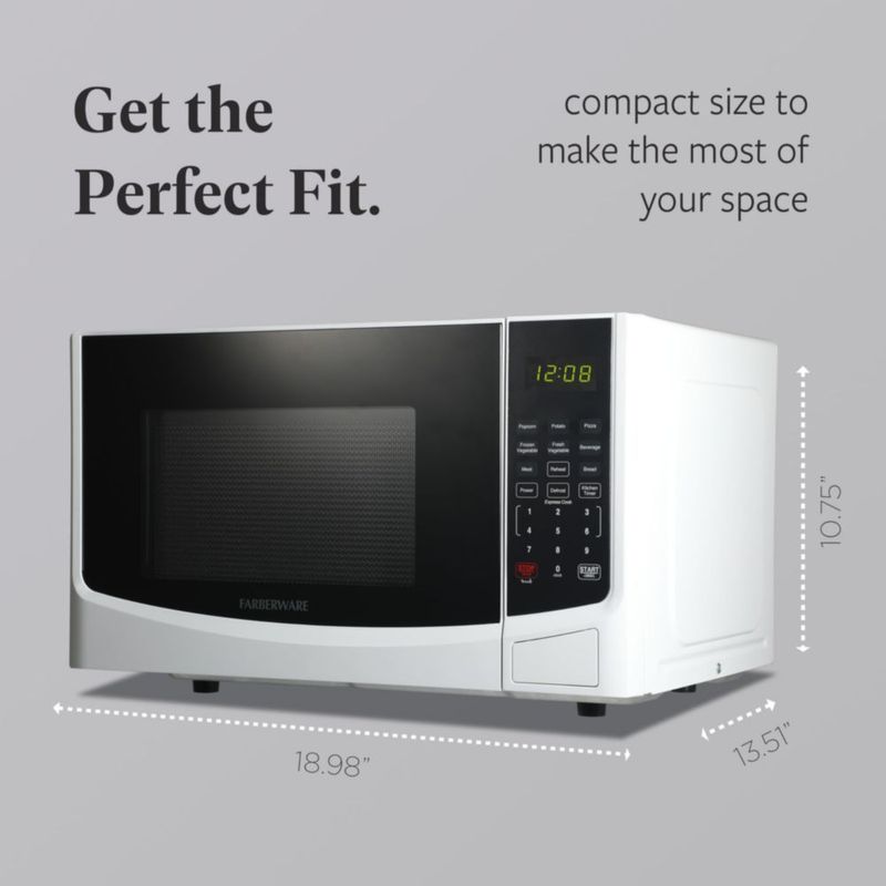 Horno microondas Farberware de 09 pies cúbicos 900 W blanco