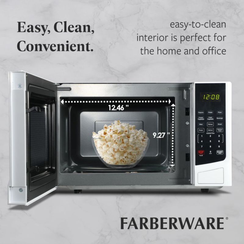Horno microondas Farberware de 09 pies cúbicos 900 W blanco