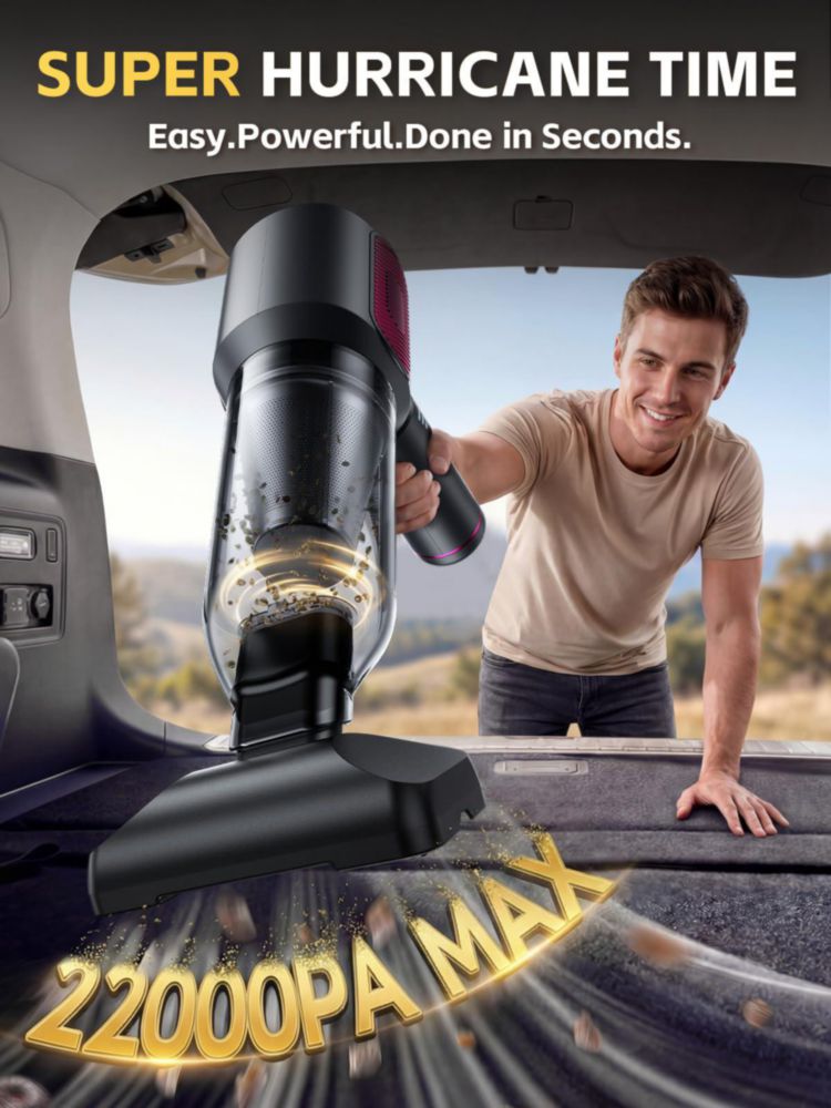 Aspiradora de mano para auto REWONDER 22000 Pa 7800 mAh inalámbrica