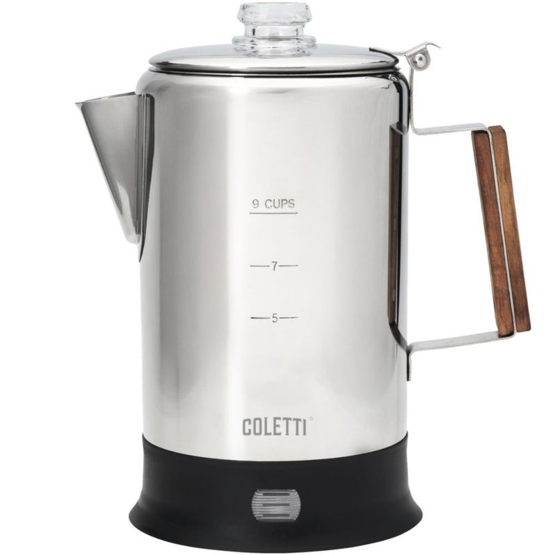Percoladora eléctrica COLETTI Bozeman de 9 tazas de acero inoxidable