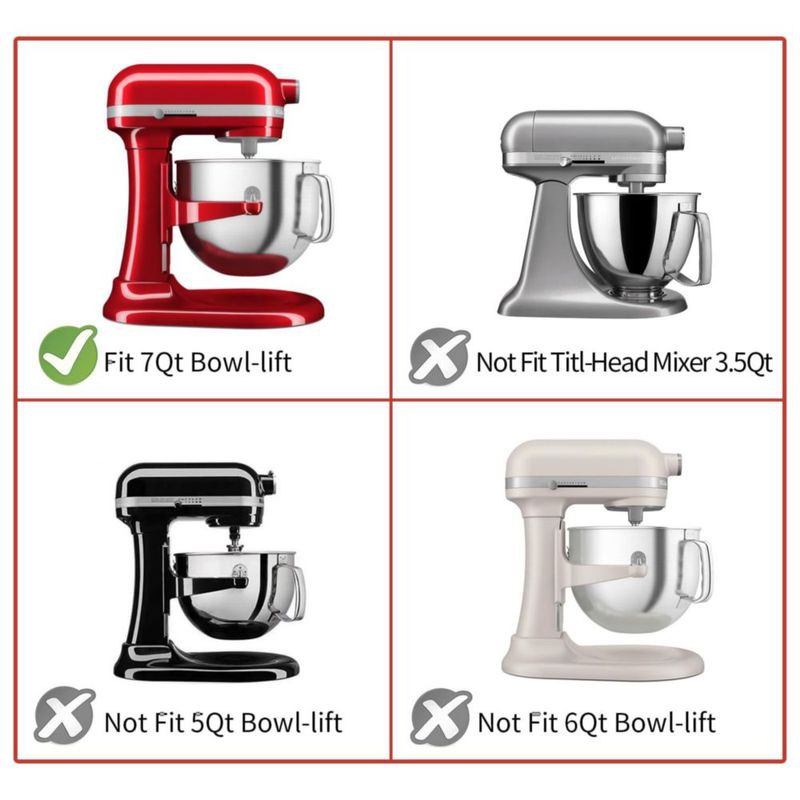 Batidor plano MEILEYII para batidora KitchenAid de 7 QT