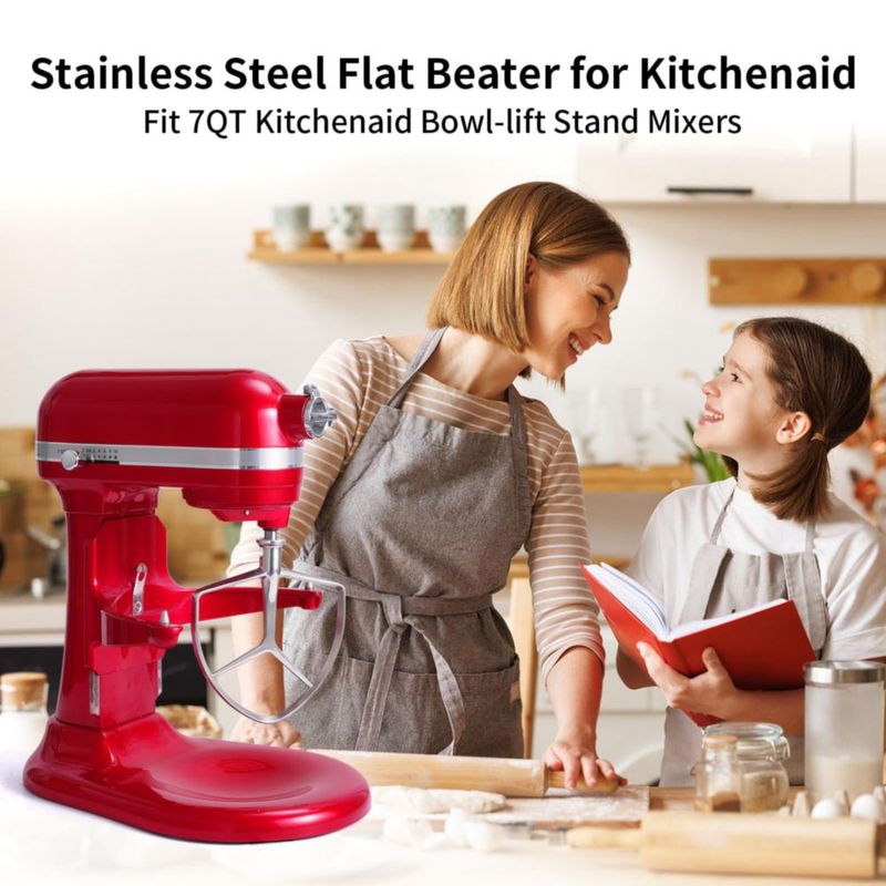 Batidor plano MEILEYII para batidora KitchenAid de 7 QT