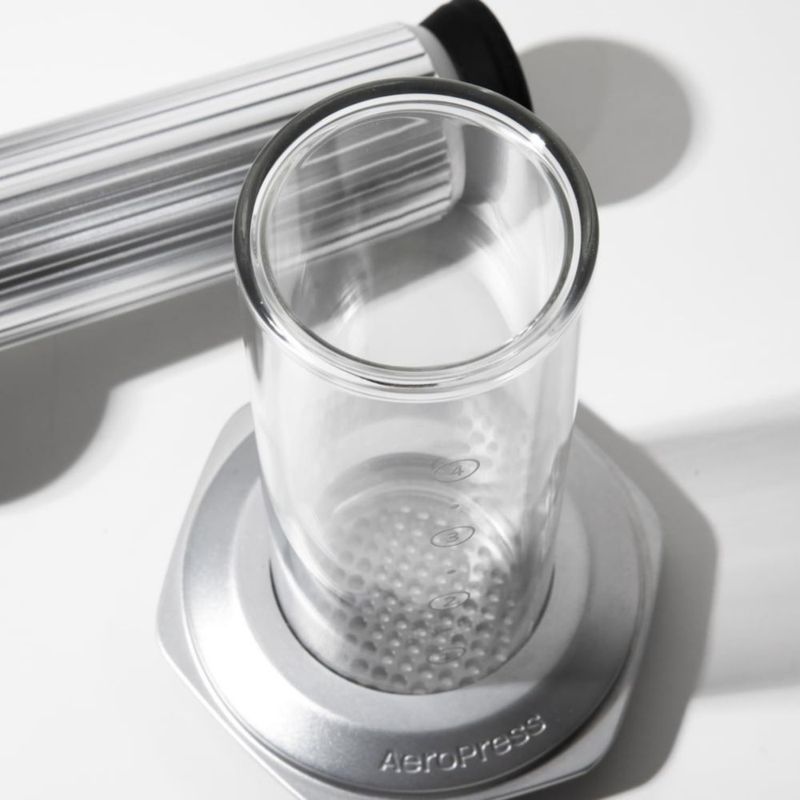 Prensa de café AeroPress Premium de vidrio y acero inoxidable