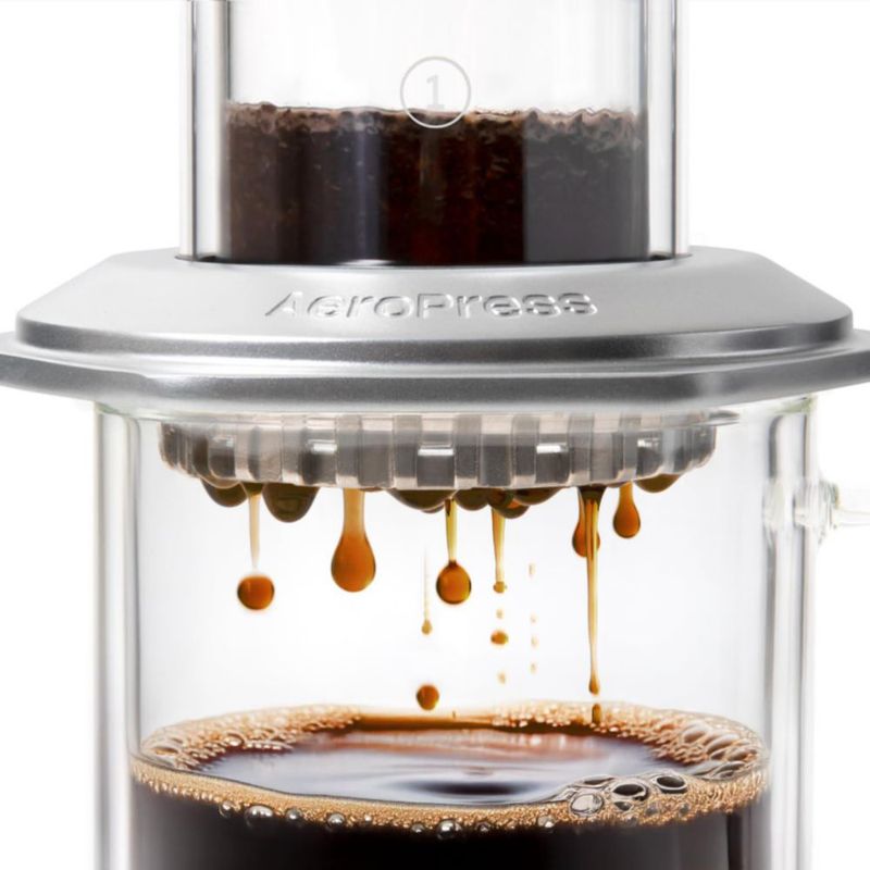 Prensa de café AeroPress Premium de vidrio y acero inoxidable