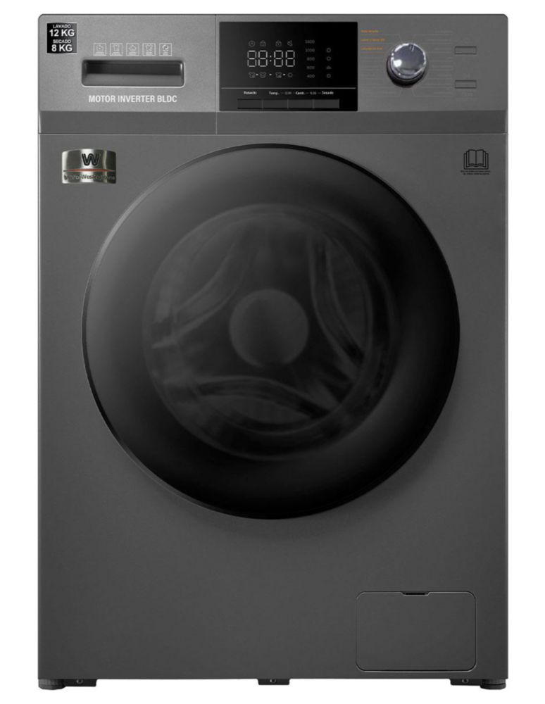 White Westinghouse Lavasecadora 12 kg /8 kg  Motor inverter