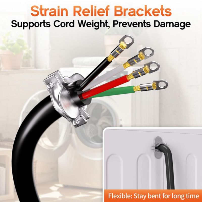 Cable para secadora Deeklify de 3 m 4 patas 30 A 250 V 7500 W