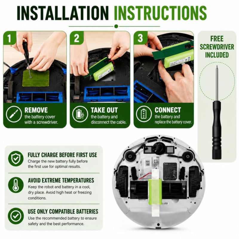 Batería inalámbrica WirelessFinest RVBAT850 de 4000 mAh para aspiradoras Shark