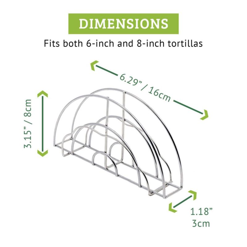 Molde para conchas de taco Chef Tacos 2 piezas acero inoxidable 15 cm