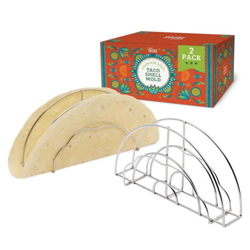 Molde para conchas de taco Chef Tacos 2 piezas acero inoxidable 15 cm