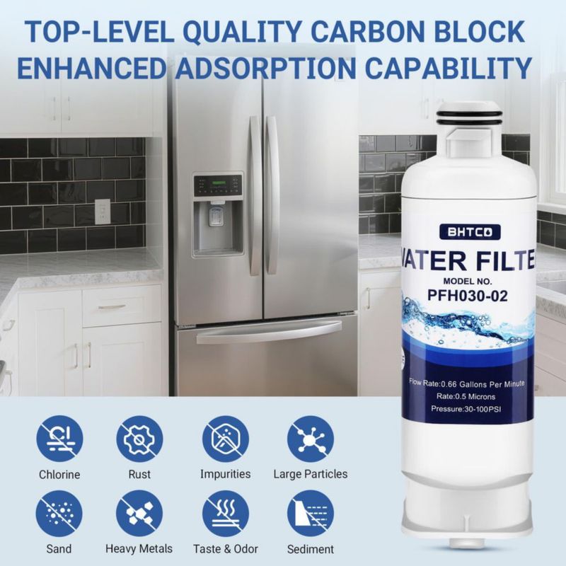 Filtro de agua BHTCD PFH030-02 para refrigerador Samsung 3 piezas