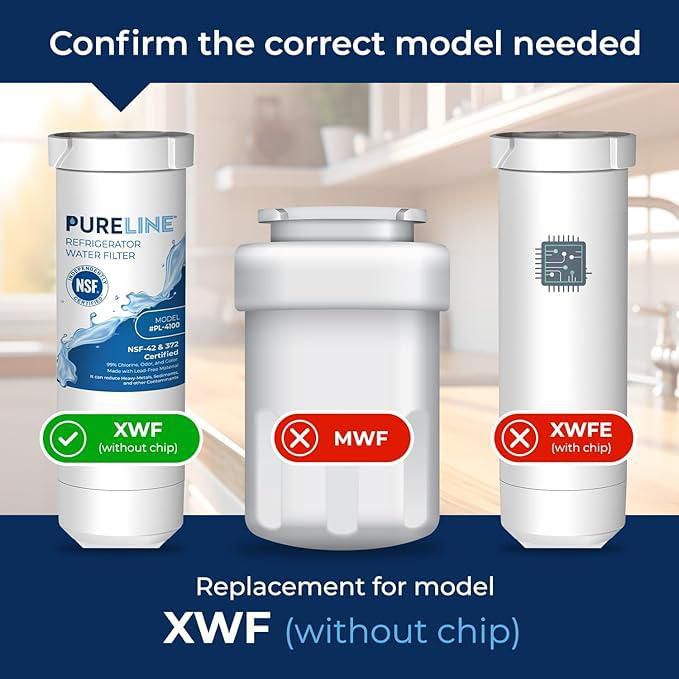Filtro de agua para refrigerador PURELINE PL-4100 paquete de 3