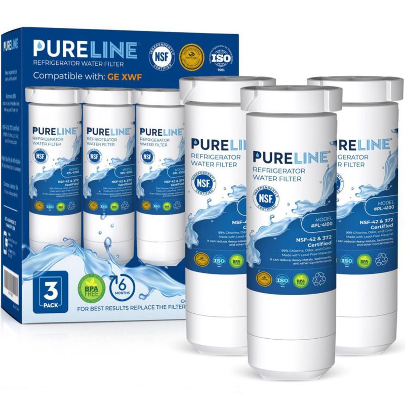 Filtro de agua para refrigerador PURELINE PL-4100 paquete de 3