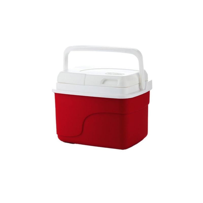 Hielera Insulada Portátil 4.5L Rojo, Material Reciclado, Ideal para Ca