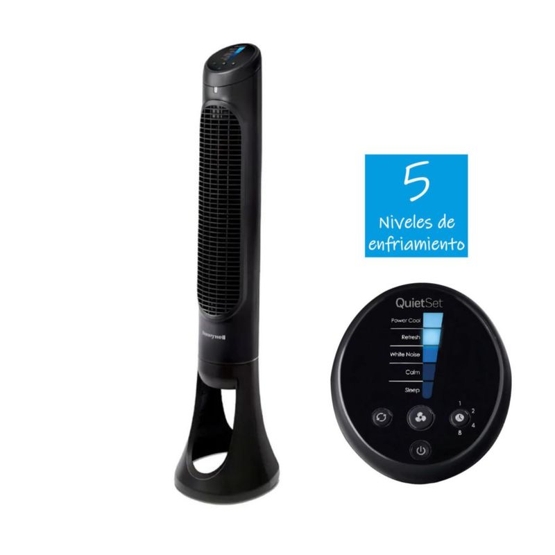 Honeywell HYF260B Quietset Ventilador de Torre de 5 velocidades para T
