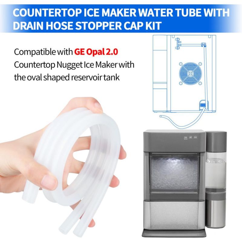 Tubo de drenaje para máquina de hielo Dinlon para GE Opal Nugget 2.0