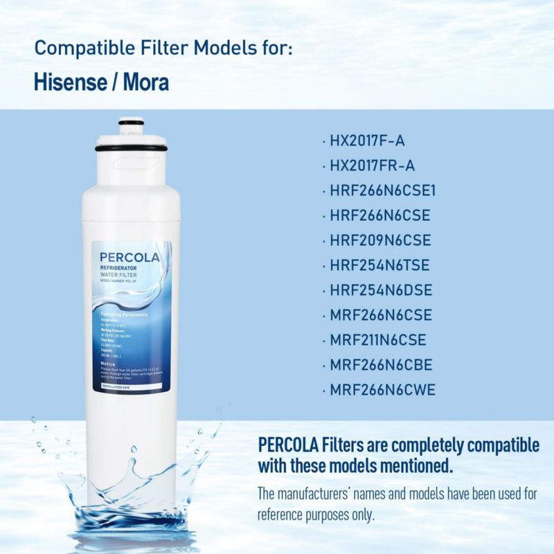 Filtro de agua PERCOLA HX2017FR-A/HX2017F-A para Hisense®