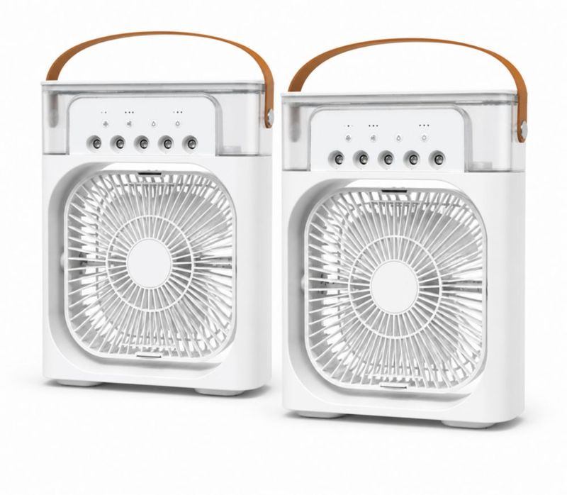 Set de 2 mini ventiladores de aire acondicionado portátiles
