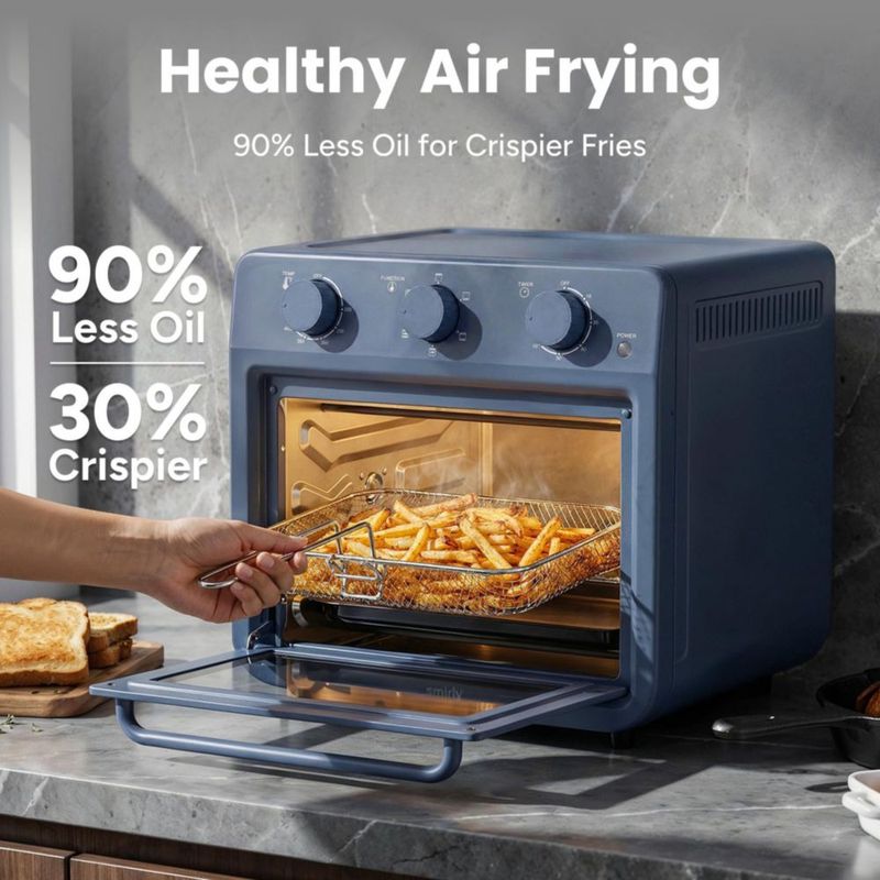 Horno freidora de aire SMIRLY 27 qt 1800 W 6 en 1 azul