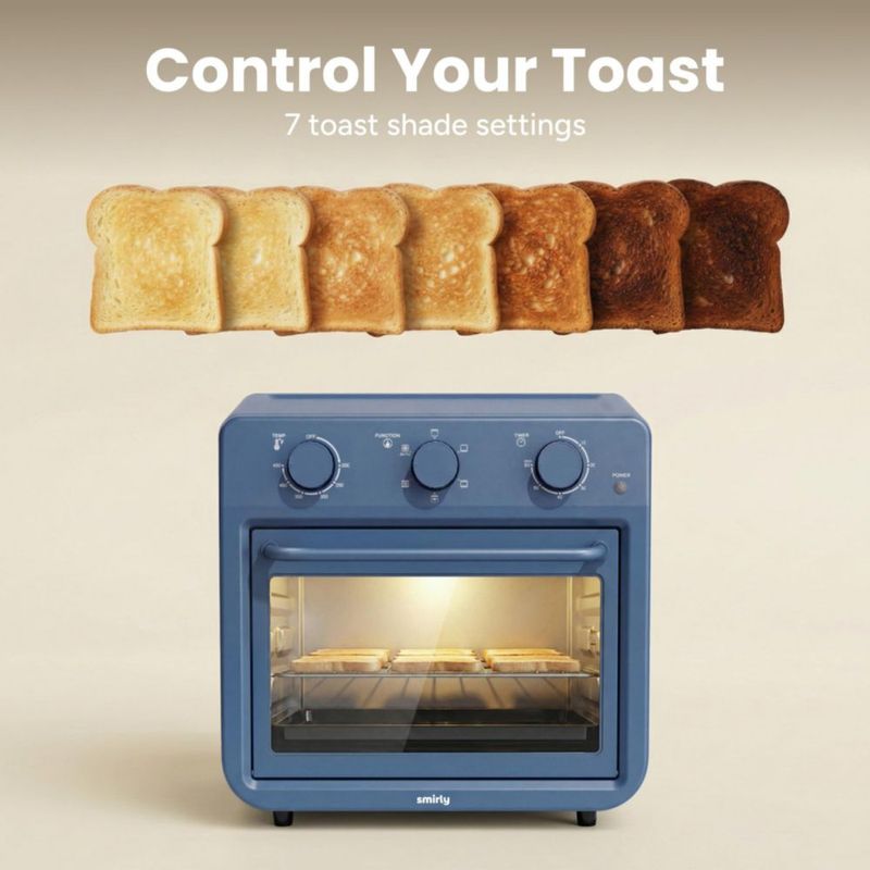 Horno freidora de aire SMIRLY 27 qt 1800 W 6 en 1 azul