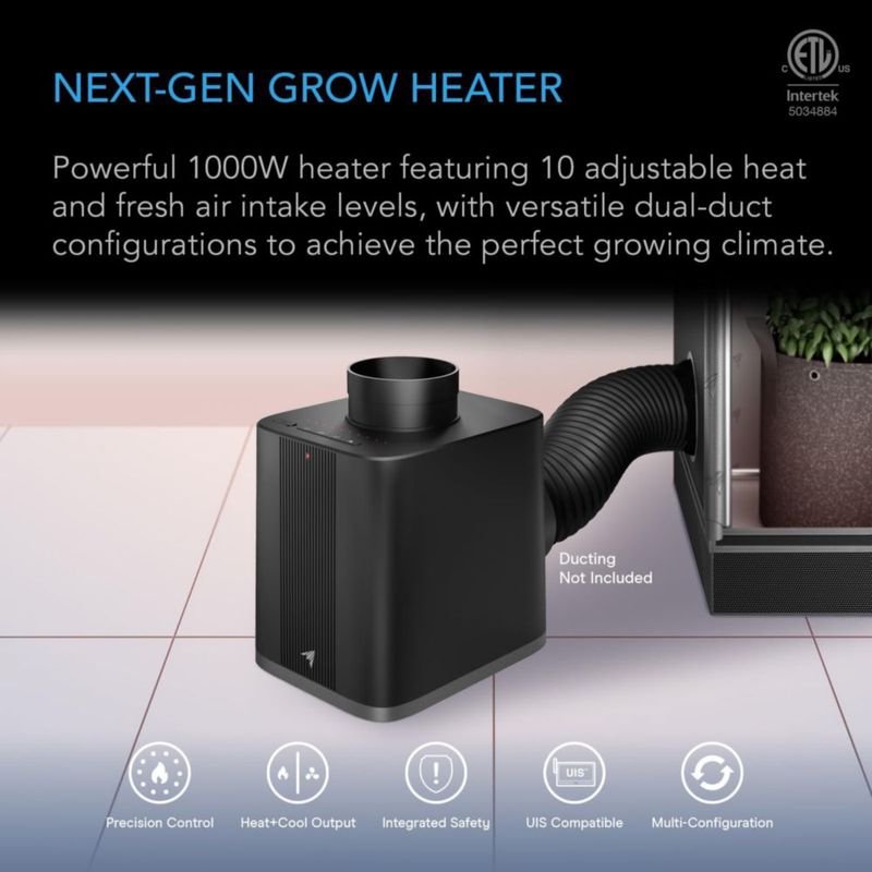 Calefactor AC Infinity THERMOFORGE S7 1000 W con doble conducto