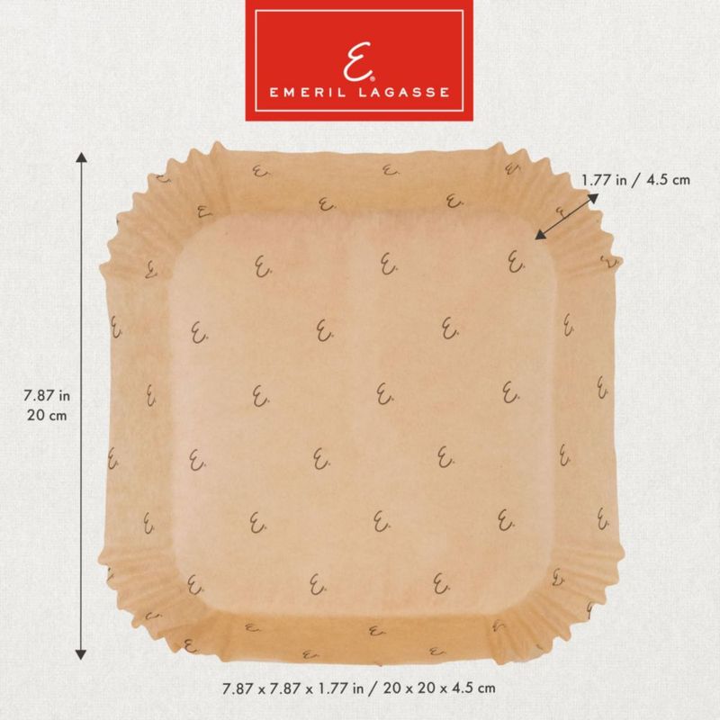 Forros para freidora de aire Emeril 20 x 20 x 45 cm 200 unidades