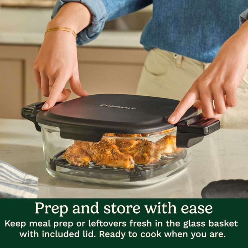 Freidora de aire Cuisinart AFC-4 con cesta de vidrio de 4 cuartos